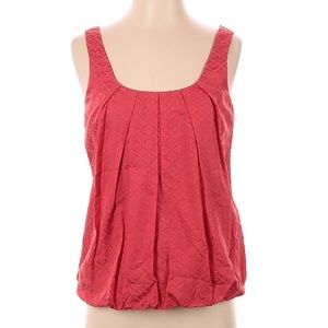 7 For All Mankind Red Silk Blend Sleeveless Top / Blouse